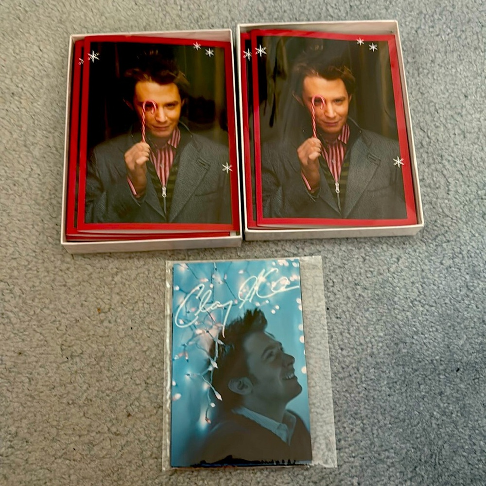 2004 Clay Aiken Christmas Cards and Tour Photos Set